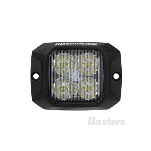 LED Strobe Module White Surface Mount 10-30V 4 LED 12W 10 Flash Patterns Synchronizable Class 1 73x55x14mm