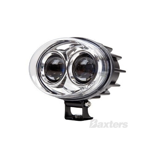 LED Forklift Safety Lamp Blue Spot 8 Deg Beam 9-48V 2 x 3W LED 800lm IP68 Black Housing