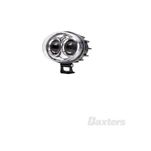 LED Forklift Safety Lamp Red Spot 8 Deg Beam 9-48V 2 x 3W LED 800lm IP68 Black Housing