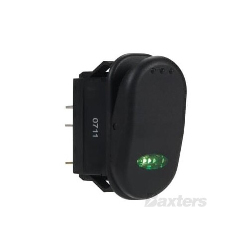 Switch Rocker 12V 20A Green LED Indicator