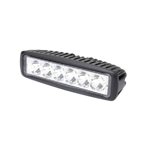 Roadvision LED Work Light Rect Spot Beam 10-30V 6 x 3W LEDs 18W 1080lm IP67 160x63x45mm Roadvision