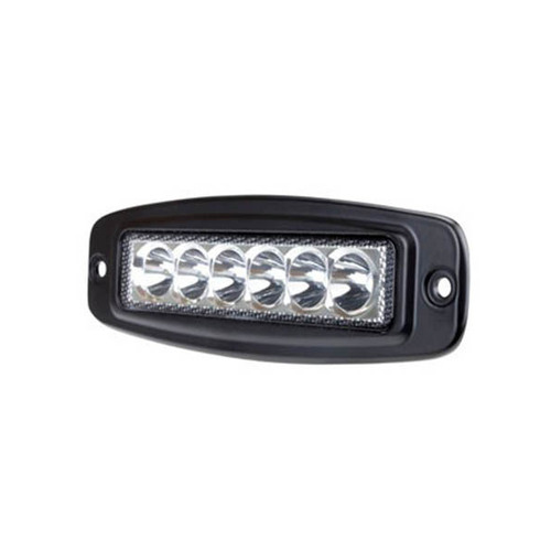 Roadvision LED Work Light Rect Spot Beam Flush Mount 10-30V 6 x 3W LEDs 18W 1620lm IP67 195x45x62mm Roadvision