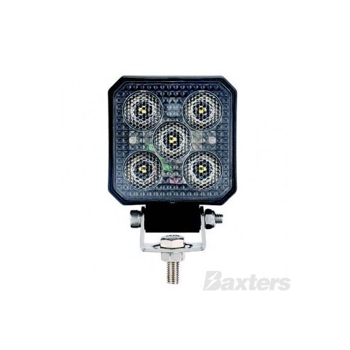 LED Work Light Square Compact Flood Beam 10-30V 5 x 1W Cree LED's IP67 71x41x95mm Roadvision