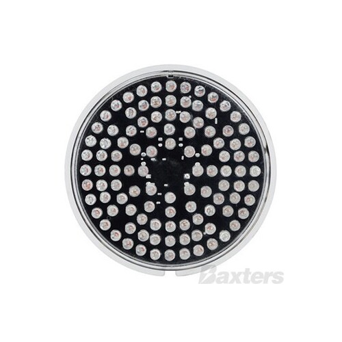 AMBER 111 LED's 110MM DIA X 20.5MM RECESSED MOUNT BLACK BACKGROUND BULK PACKED